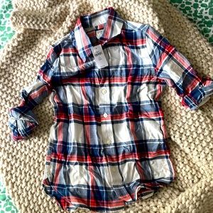 Boys Gap plaid button shirt